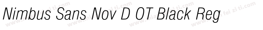 Nimbus Sans Nov D OT Black Regular字体转换